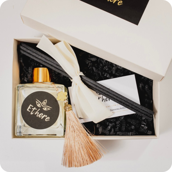 Dyfuzor zapachowy Ethere Luxury Collection 150ml + czarne patyczki