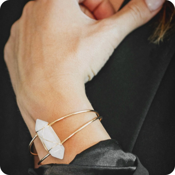 Bransoletka z naturalnym kamieniem Kryształ Górski