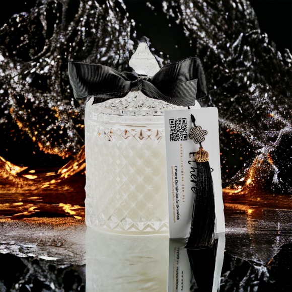 Świeca sojowa Ethere Premium Crystal Geranium Leather