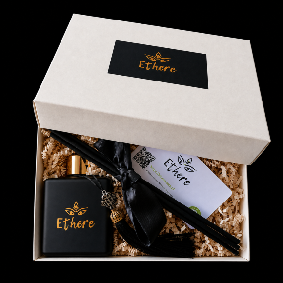 Dyfuzor zapachowy Ethere Luxury Collection 150ml + czarne patyczki (2)