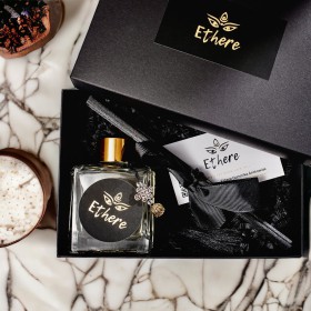 Dyfuzor zapachowy Ethere Luxury Collection 150ml + czarne patyczki