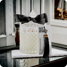 Świeca sojowa Ethere Premium Crystal "Geranium Leather"